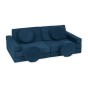 Granatowa sofa modułowa 10 el. ze sztruksu – stylowa kanapa piankowa dla malucha