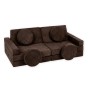 Brązowa sofa modułowa 10 el. ze sztruksu – meble piankowe w odcieniu Chocolate Dream