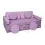 Liliowa sofa modułowa 14 el. Velvet – fioletowy piankowy plac zabaw dla dzieci