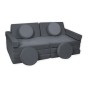 Grafitowa sofa modułowa 14 el. Velvet – nowoczesny piankowy plac zabaw w domu