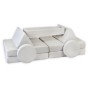 Szara sofa modułowa dla dzieci 10 elementów – gładka kanapa piankowa BrickNest