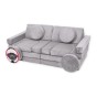 Sztruksowe siedziska i maty piankowe – rozłożona sofa modułowa 14 el.