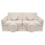 Cappuccino sofa modułowa 14 elementów bukla – duży piankowy plac zabaw baranek BrickNest