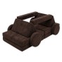 Kreatywna konstrukcja z pianki sofa czekoladowa