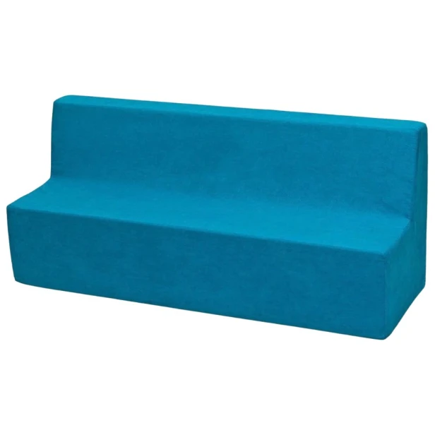 Niebieska sofa z pianki T-21 bezpieczne mebelki do przedszkola
